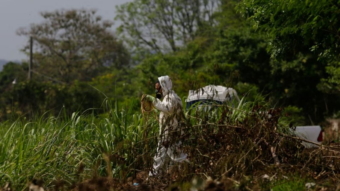 Expolicía convirtió el patio de su casa en una fosa de cadáveres