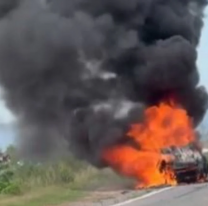 Choque, fuego y desesperación: terrible siniestro en Ruta Nacional 34