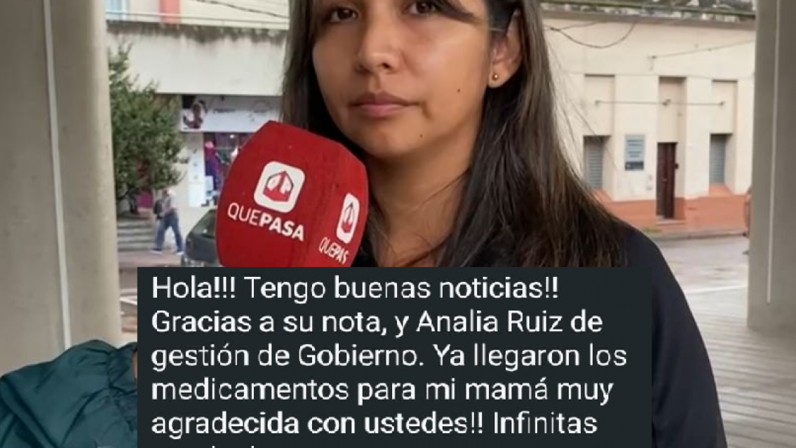 Tras nota en QPJ llegan medicamentos oncol�gicos para paciente delicada