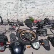 La policía de Jujuy encontró y terminó con el mayor desarmadero de motos en la provincia
