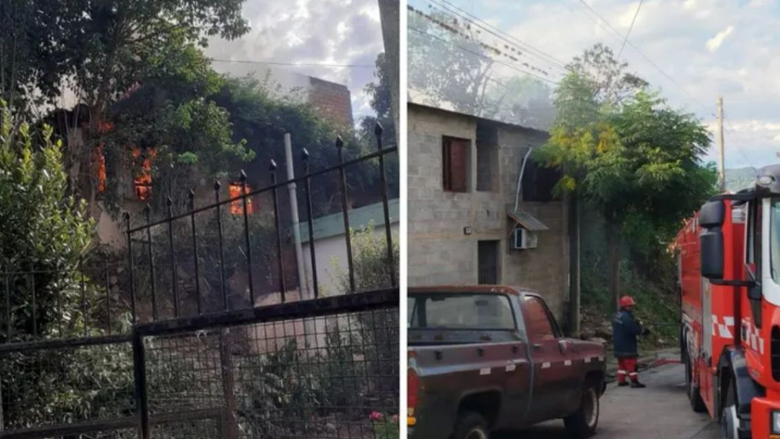 Un feroz incendio de una vivienda caus� p�nico en vecinos de Cuyaya