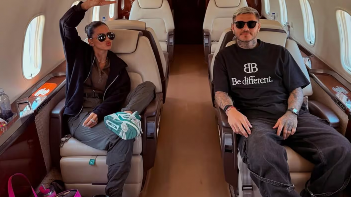 Escapadita en un lujoso avión: Mauro Icardi sorprendió a la China Suárez