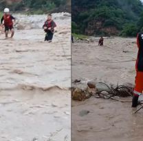 Dram&aacute;tico rescate de dos pescadores juje&ntilde;os que casi se los lleva el R&iacute;o Grande