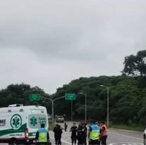 Tensi&oacute;n en Ruta 9: un motociclista derrap&oacute; a gran velocidad y termin&oacute; en el hospital