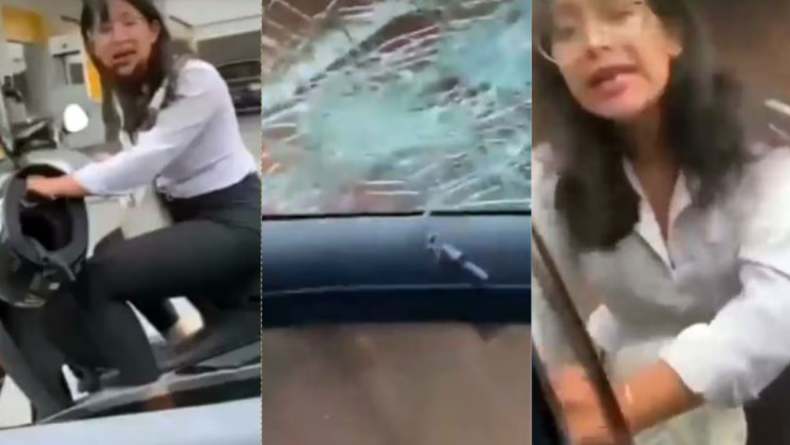 Encontró a su ex en la calle, lo persiguió y le rompió el vidrio del auto