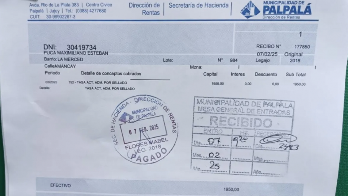 Vecinos de Palpalá tienen que pagar $2.000 a la muni para reclamar falta de obras