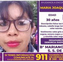 Gran desesperación por la desaparición de María Joaquina Loaiza