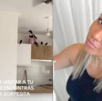 "Una sorpresita", fue a visitar a su amiga y se dio con la escena