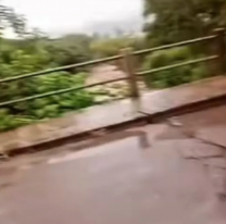 Temporal en Jujuy: desmoronamientos obligan a cortar un puente en Huaico