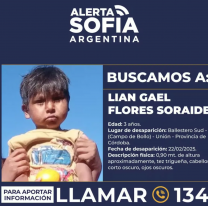 Buscan en Jujuy a Lian Flores, el ni&ntilde;o desaparecido en C&oacute;rdoba