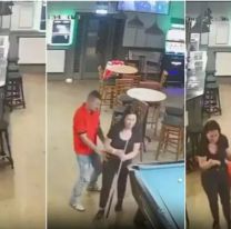 Así, "pasado de copas" le tocó la cola a una chica y su novio lo durmió de un piñón