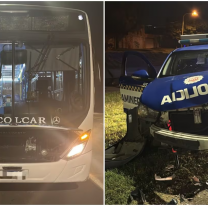 Chofer de colectivo se quedó dormido e impactó contra un patrullero