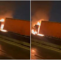 Incendio de un cami&oacute;n en plena madrugada alarm&oacute; a Jujuy