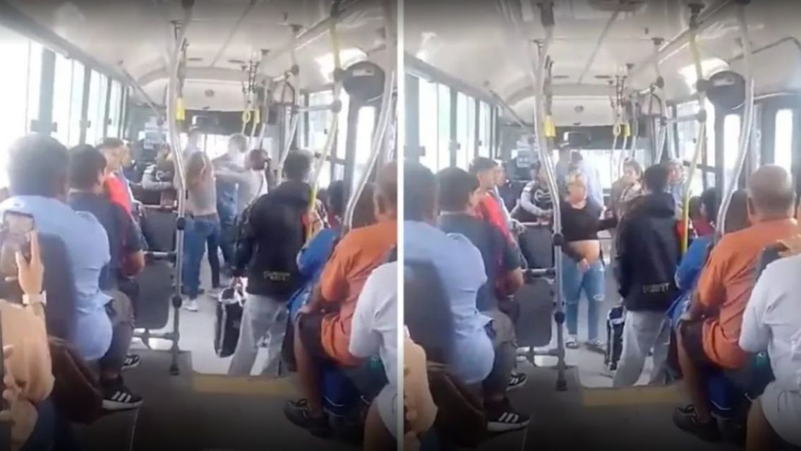 Una embarazada quiso viajar en colectivo sin pagar y atacó a golpes al chofer