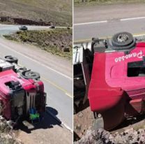 Brutal vuelco de un camión en la cuesta de Lipán: Los detalles