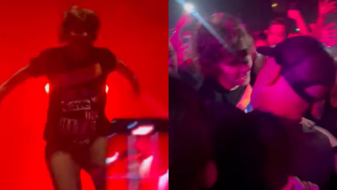 El m�sico argentino m�s querido se tir� al p�blico pero no pudieron agarrarlo
