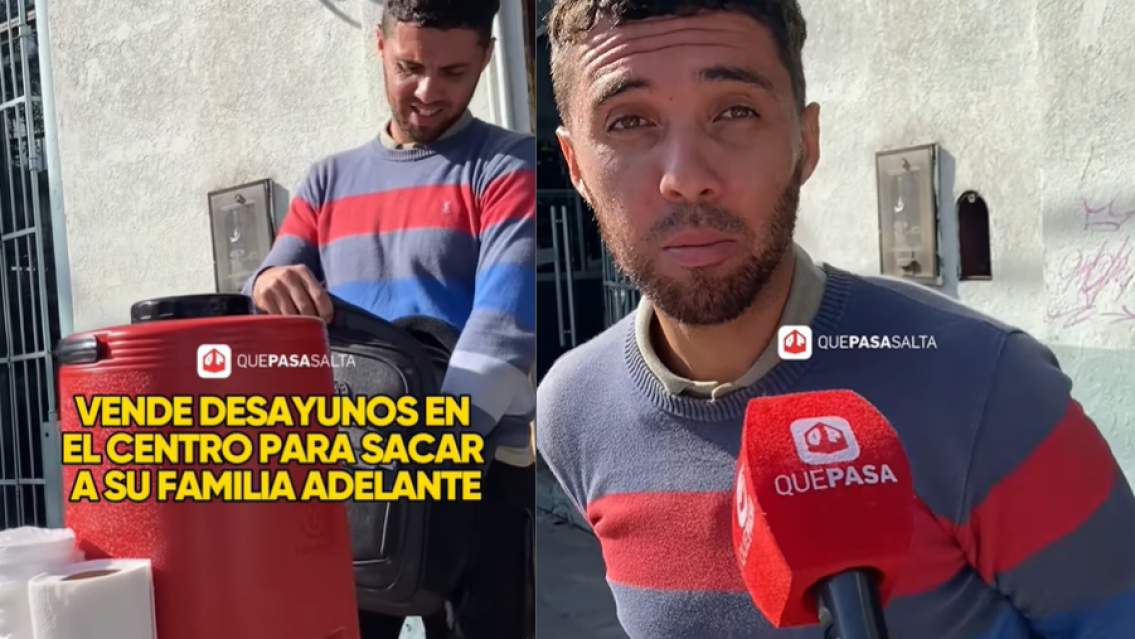 "Empec� con sanguchitos", juje�o se la rebusca para sacar adelante a su familia