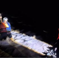 Impresionante operativo para rescatar a un juje&ntilde;o que era arrastrado por el R&iacute;o Grande