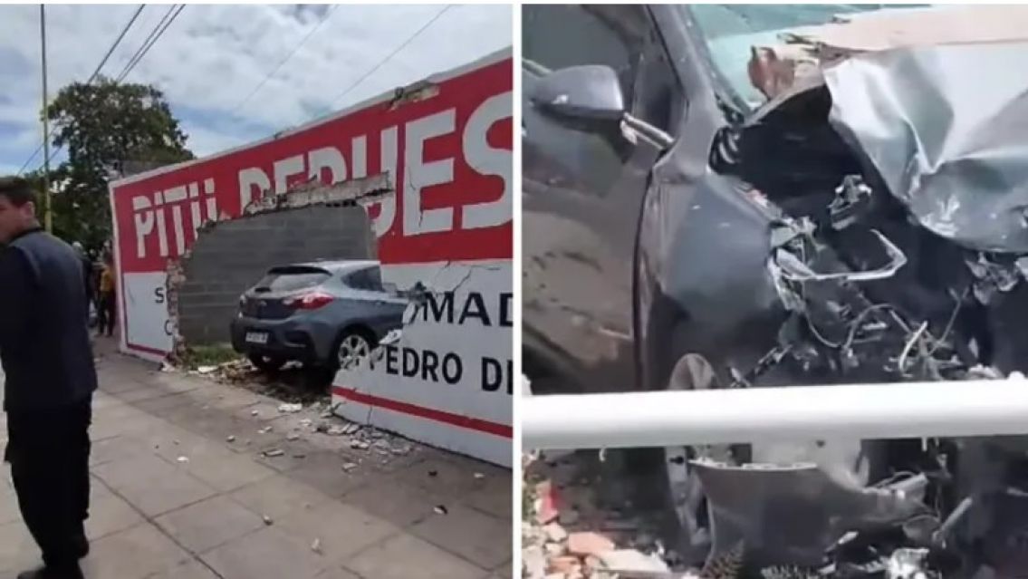 Brutal choque en San Pedro: Jujeño se incrustó contra un conocido club