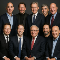 Casi todos hombres, quiénes son los más millonarios del mundo