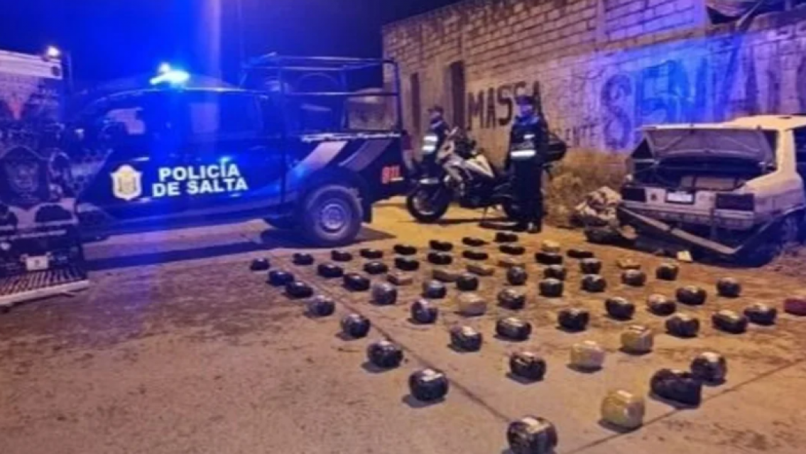 Cayeron con 61 kilos de marihuana en Salta: prisión preventiva para siete jujeños