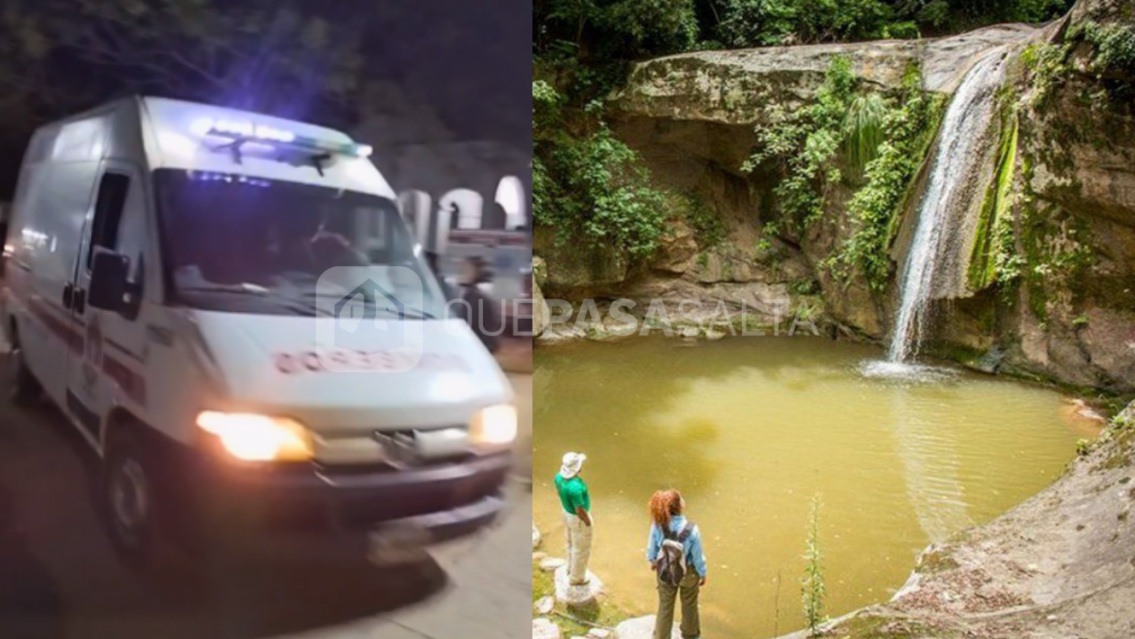 Norteño fue a la cascada y terminó sin vida: se habría resbalado