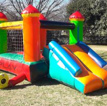Bebé de dos años estaba en un castillo inflable y el viento causó un velorio