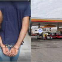 Entró al baño de la Shell y salió con una bolsa sospechosa: terminó detenido