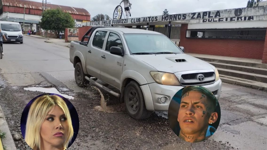 El bacheo de una avenida en Palpalá duró menos que la relación de Wanda y L-Gante