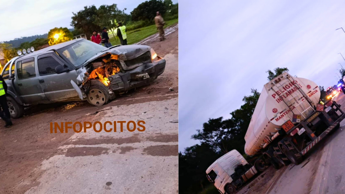 [AHORA] Grave accidente en Ruta 34: camioneta choc� con cami�n lleno de combustible