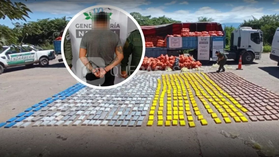 Atraparon un peligroso narco: transportaba casi 1.000 kilos ocultos en zapallos
