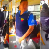 Batalla campal en el colectivo: chofer sacó puñal y el pasajero un matafuegos