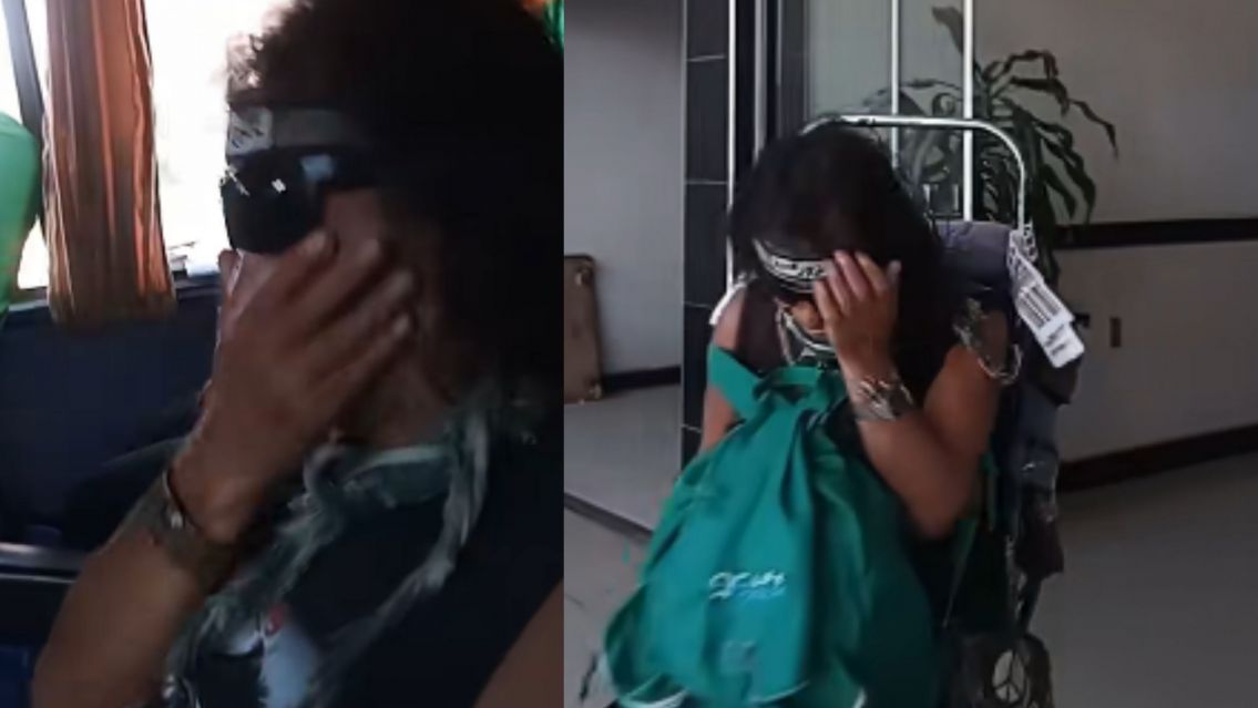 As� fue el duro regreso de Camilo al pa�s: no puede parar de llorar