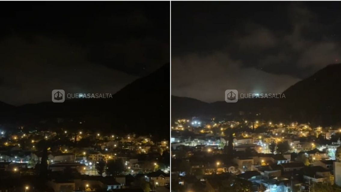 Aparecieron luces extra�as en un cerro de Salta: nadie sabe qu� son