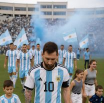 La Selección en la cancha del Lobo: la imagen que se volvió viral