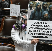 Quién es el diputado que "se disfrazó" de El Eternauta en plena sesión