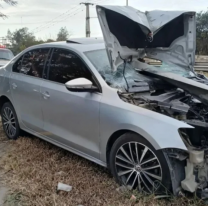 Terrible choque en la Ruta Provincial 1: el auto quedó destruido 