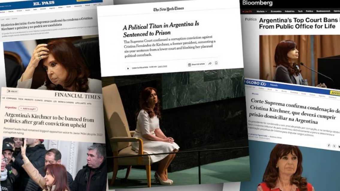 Así reflejaron los principales medios del mundo la condena a Cristina Fernández de Kirchner