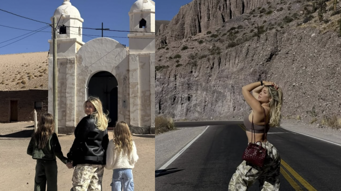 Wanda Nara revolucion� Jujuy con su llegada, vino con sus hijas m�s chiquitas