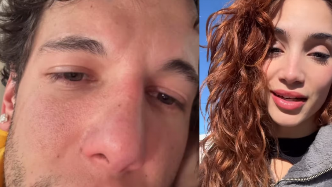 Alex Caniggia llora desconsolado y Melody Luz feliz con su nuevo amor