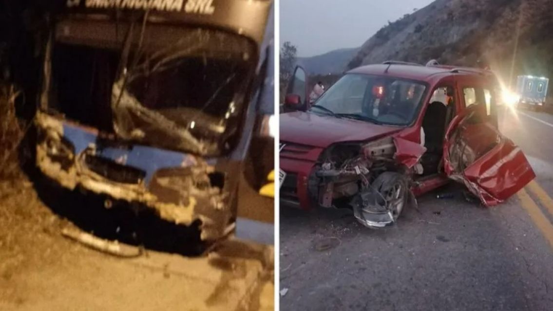 Brutal choque entre un colectivo y varios autos en la ruta a Yala: hay heridos