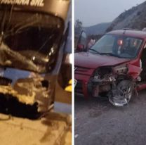 Brutal choque entre un colectivo y varios autos en la ruta a Yala: hay heridos