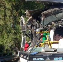 Fuerte choque entre un colectivo y un camión: hay 40 heridos