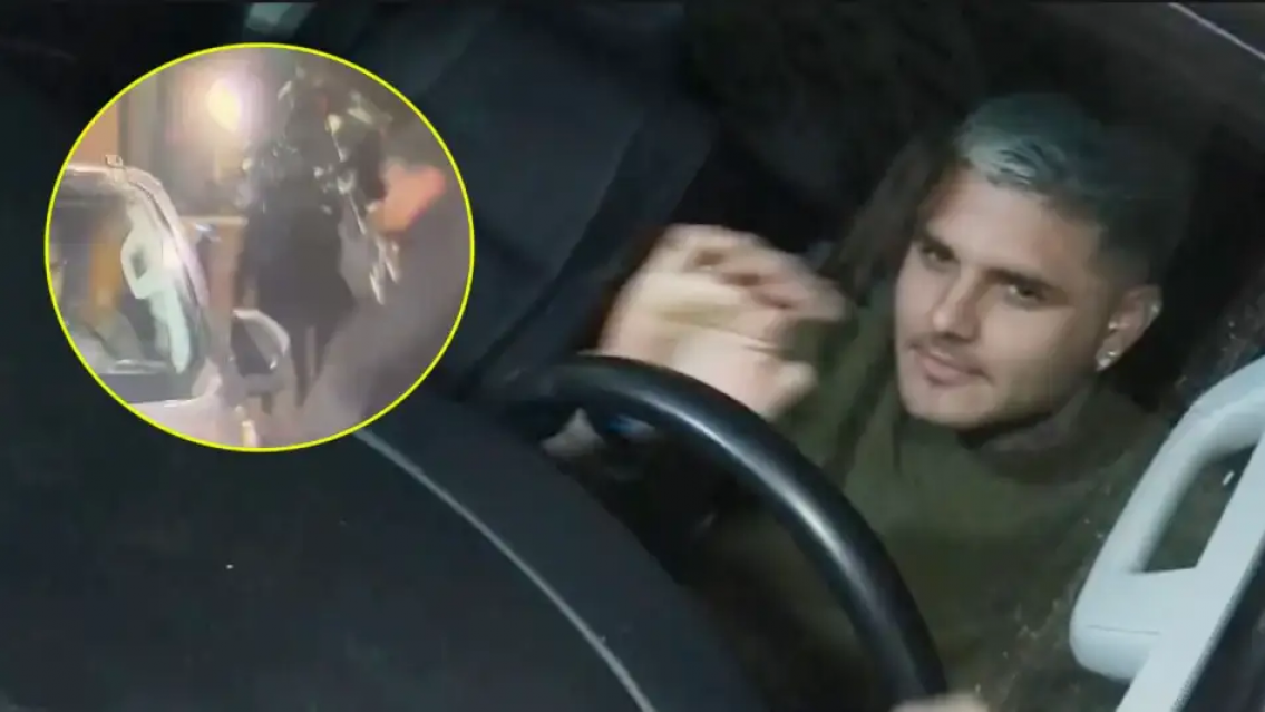 En la ida tras otro escándalo por las nenas, Mauro Icardi atropelló al camarógrafo de LAM