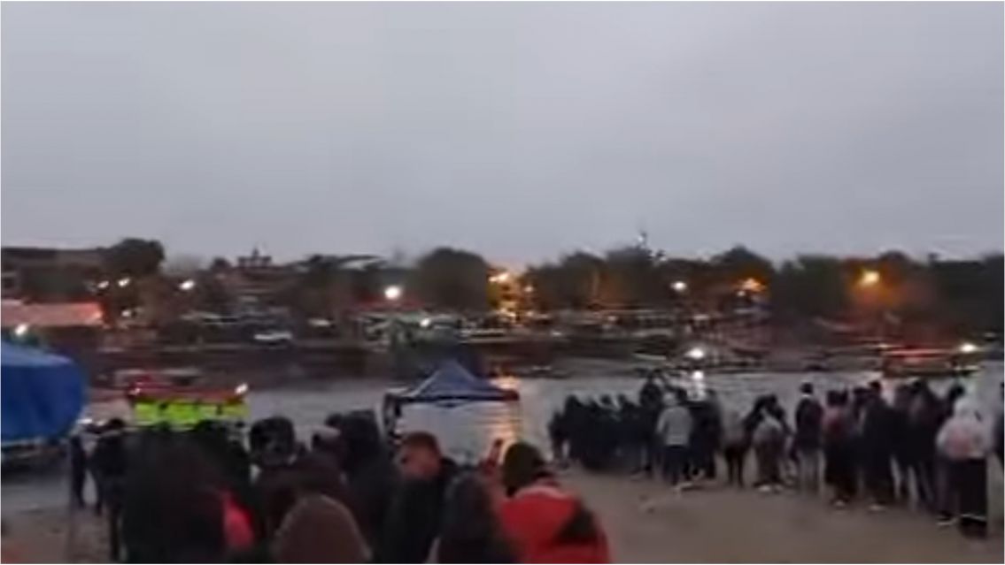 No hay tal fr�o: largu�sima fila en la frontera para poder cruzar a Bolivia
