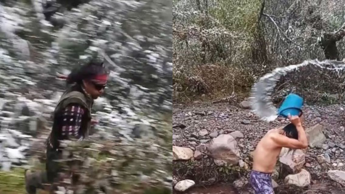 Camilo se ba�� en el r�o en plena ola polar y lo liquidaron en los comentarios