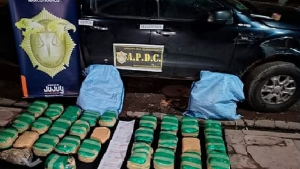 Decomisaron más de 60 kilos de marihuana en Jujuy: Hay ocho narcos detenidos