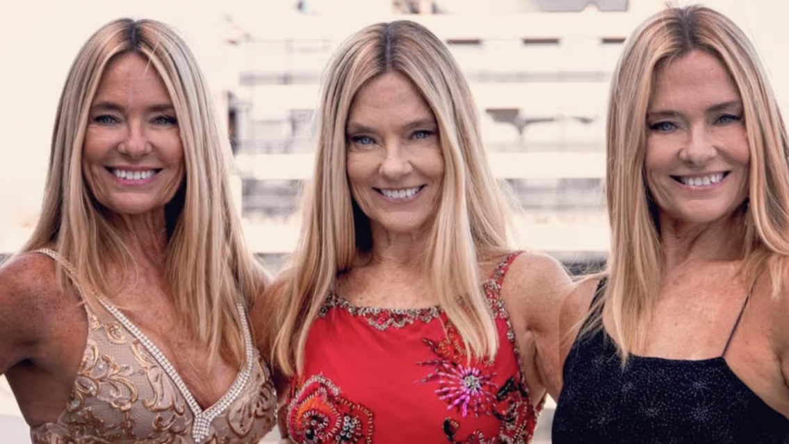 El tiempo no pasa para las "Trillizas de Oro", posaron en la playa con la familia