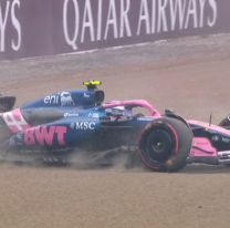 Colapinto perdió el control en plena pista y sufrió un accidente en la clasificación en Gran Bretaña