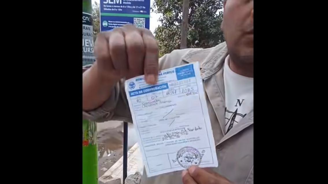 Esc�ndalo con el estacionamiento medido en Perico: pag� pero igual lo multaron